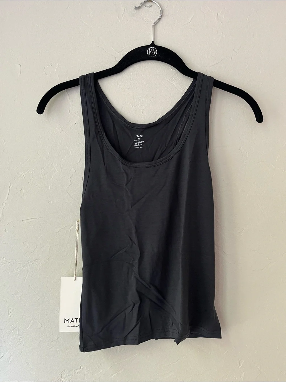 MATE THE LABEL TENCEL COMFORT EASY TANK JET BLACK S M - Picture 1 of 2